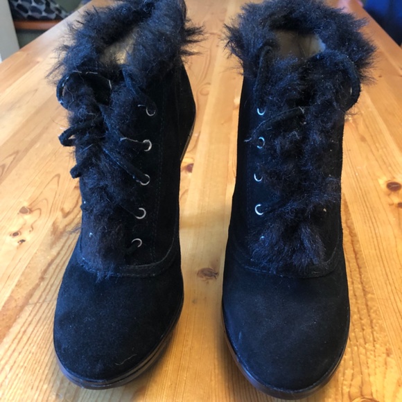 Michael kors suede fur-trimmed booties - Picture 2 of 5